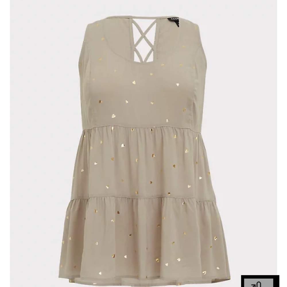 NWT Torrid Hearts of Gold SL Challis BBYD size 1 (14-16)